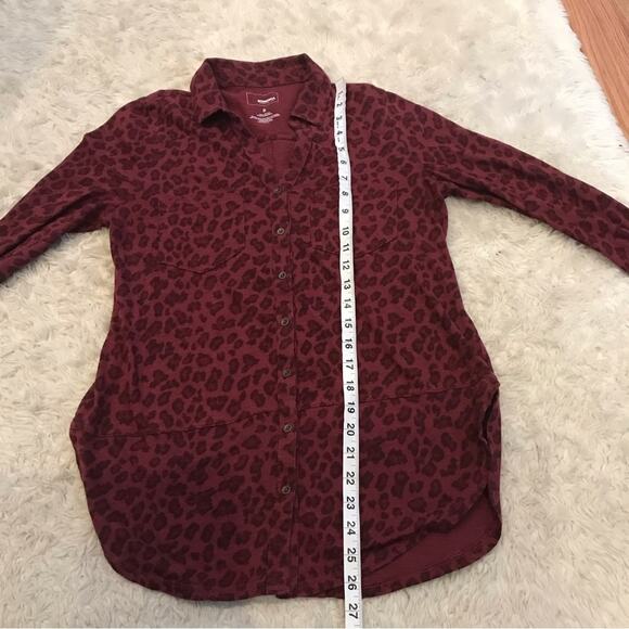 Sonoma Animal Print Button Down Top - Size Small - Picture 3 of 5